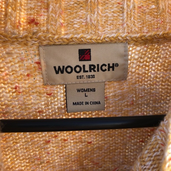 Women’s large beautiful WOOLRICH sweater cornhusk heather - Picture 9 of 16